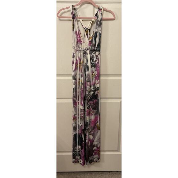 Doki Geki Women's Multicolor Floral Long Racerback Boho Maxi Dress, S - Picture 1 of 5